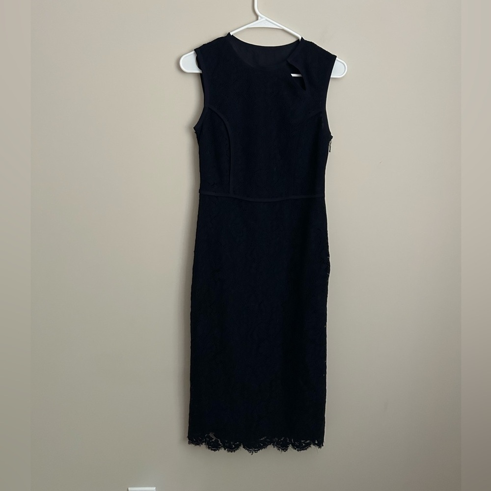 Derek Lam Navy Blue Lace Midi Dress Size 4